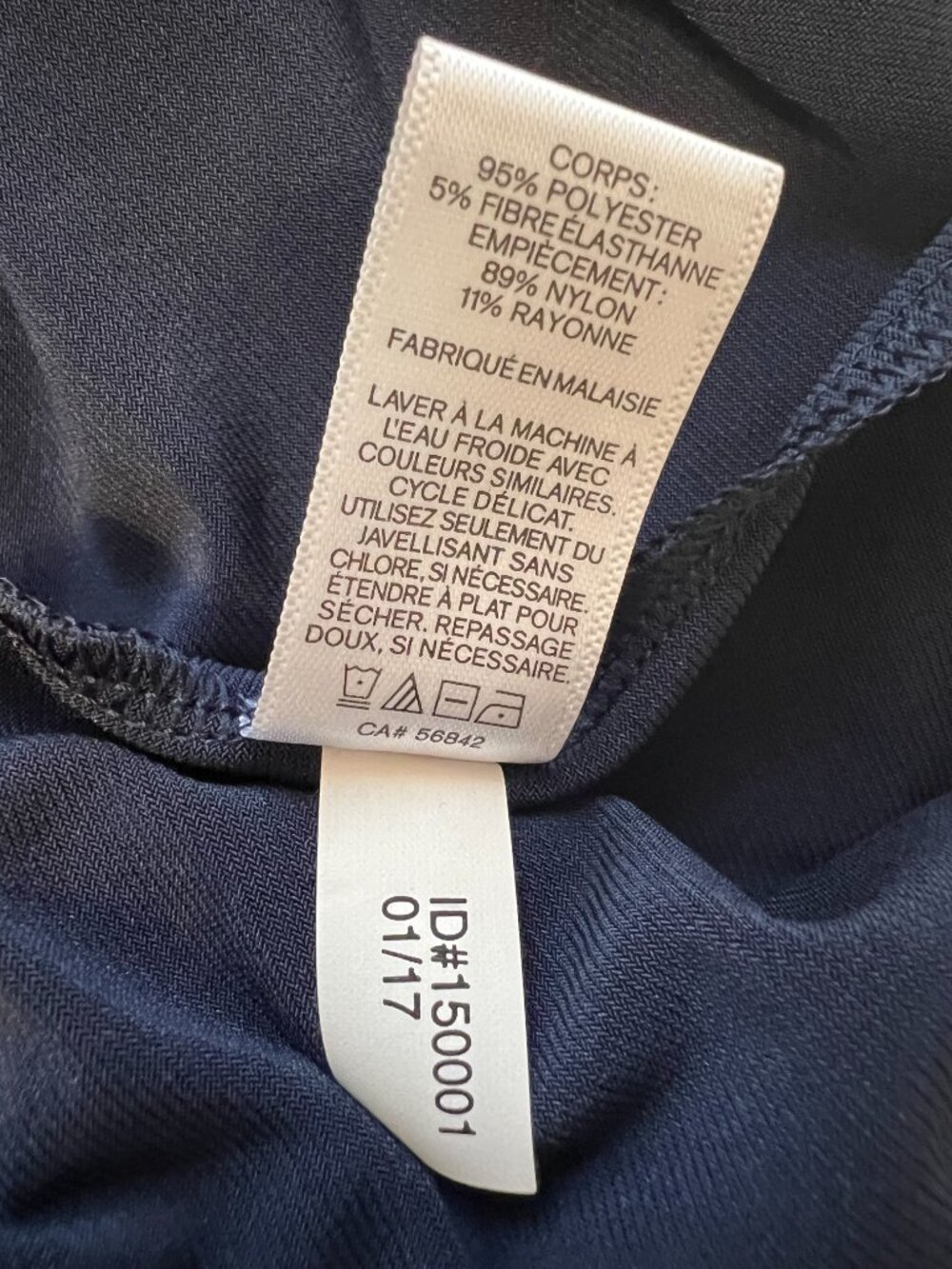 Express Navy Blue Cami Top Black Lace Trim V-Neck Spaghetti Strap SIZE MEDIUM - Picture 16 of 16